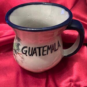 Handmade Guatemalan ceramic coffee mug hand painted vibrant each mug is unique